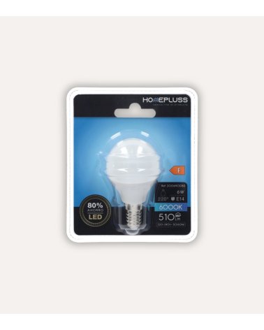 Bombilla LED Esférica E14 6W