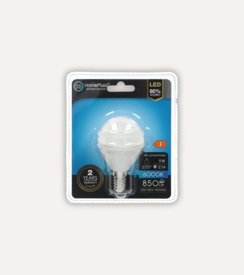Bombilla LED Esférica E14 9W