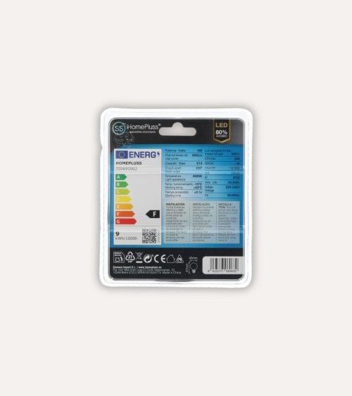 Bombilla LED Esférica E14 9W