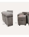 Sofá Chaise Longue Alma con Arcón y 2 Puffs