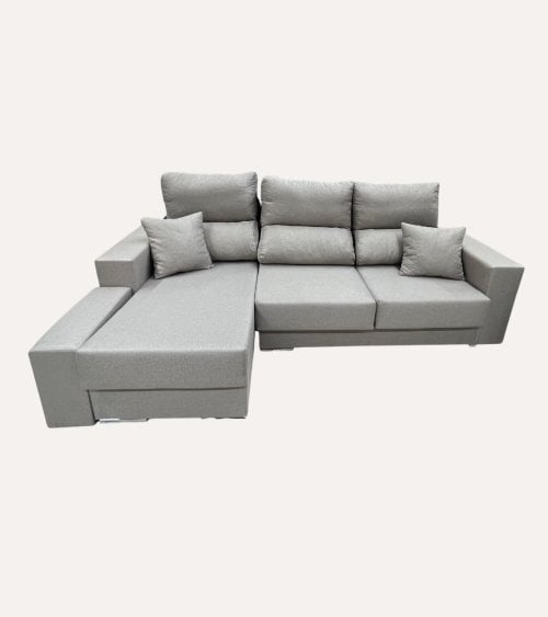 Sofá Chaise Longue Ibiza con Arcón y Puff