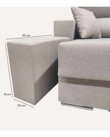 Sofá Chaise Longue Ibiza con Arcón y Puff