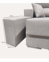 Sofá Chaise Longue Ibiza con Arcón y Puff
