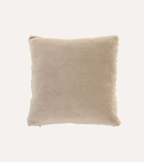 Cojín de Pelo Líneas Arena de Poliéster