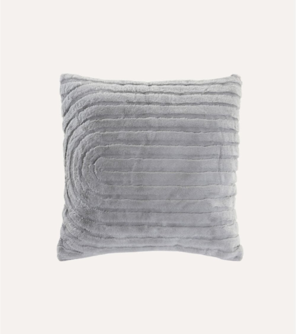 Cojín de Pelo Líneas Arco de Poliéster