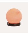 Lámpara de Mesa Bola de Sal del Himalaya y Madera de Acacia