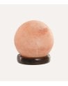 Lámpara de Mesa Bola de Sal del Himalaya y Madera de Acacia