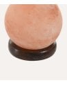 Lámpara de Mesa Bola de Sal del Himalaya y Madera de Acacia