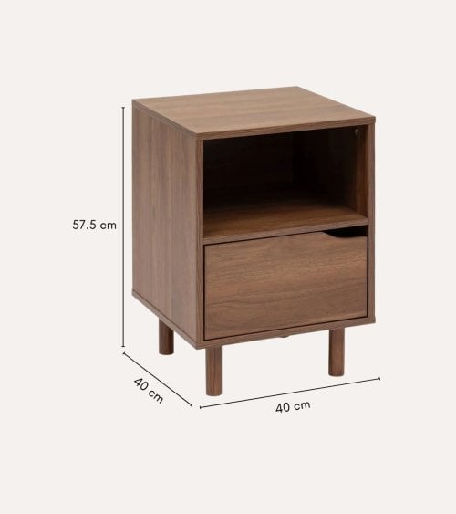 Mesita de Noche Slidy con Cajón de MDF