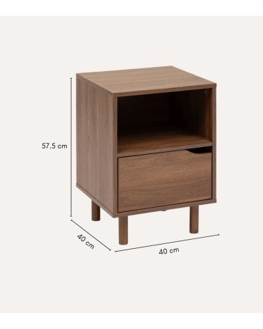 Mesita de Noche Slidy con Cajón de MDF