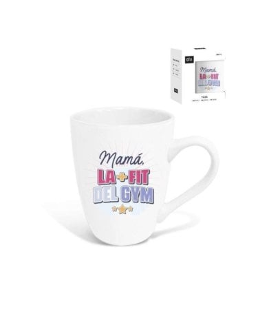 Taza de Cerámica Mamá la Más Fit del Gym-3