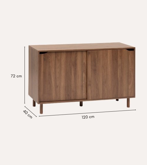 Aparador Slidy con 2 Puertas Correderas de MDF