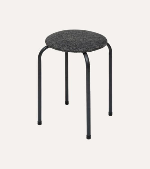 Taburete Jaspeado de Acero y Poliéster