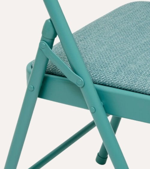 Silla Plegable Jaspeada de Acero y Poliéster