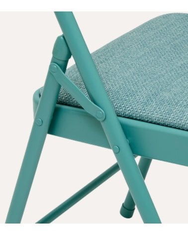 Silla Plegable Jaspeada de Acero y Poliéster