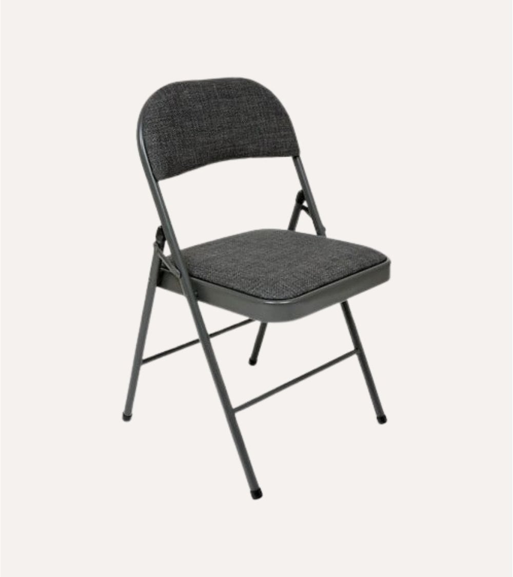 Silla Plegable Jaspeada de Acero y Poliéster