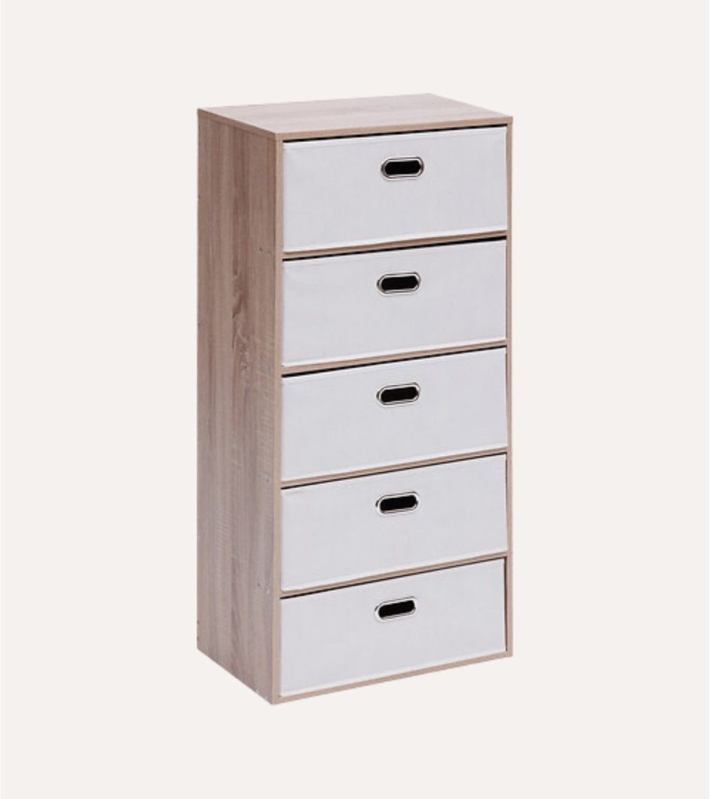 Cajonera Dress Up con 5 Cestas de MDF