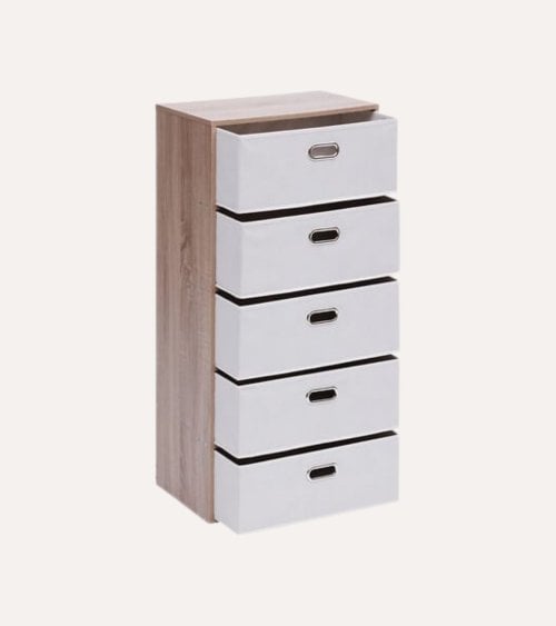 Cajonera Dress Up con 5 Cestas de MDF