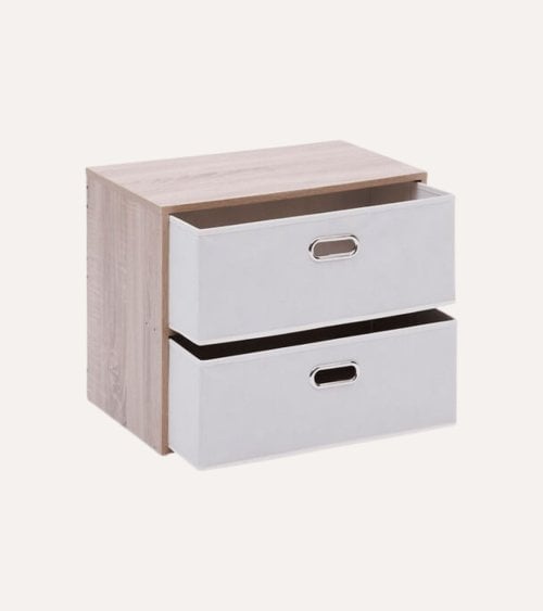 Cajonera Dress Up con 2 Cestas de MDF