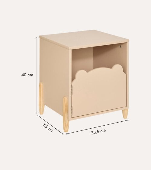 Mesita de Noche Infantil Douceur de Osito de MDF