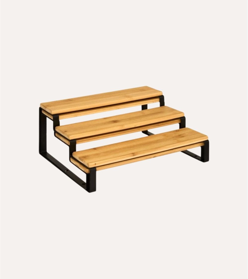 Estante Extensible para Especias Ordera de Bambú y Metal