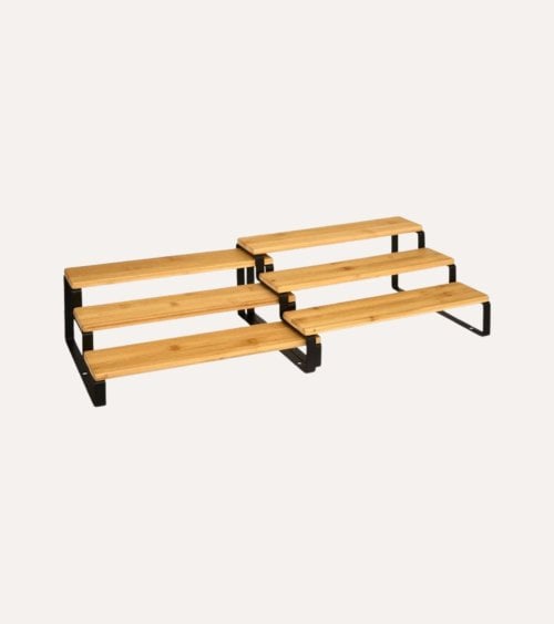 Estante Extensible para Especias Ordera de Bambú y Metal