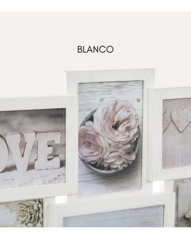 Marco de Fotos Múltiple Collage de Madera de Pino y MDF