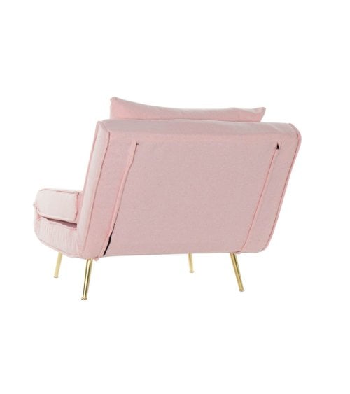 Sofá Cama de Poliéster con Patas Metálicas-2