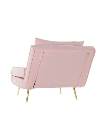 Sofá Cama de Poliéster con Patas Metálicas-2