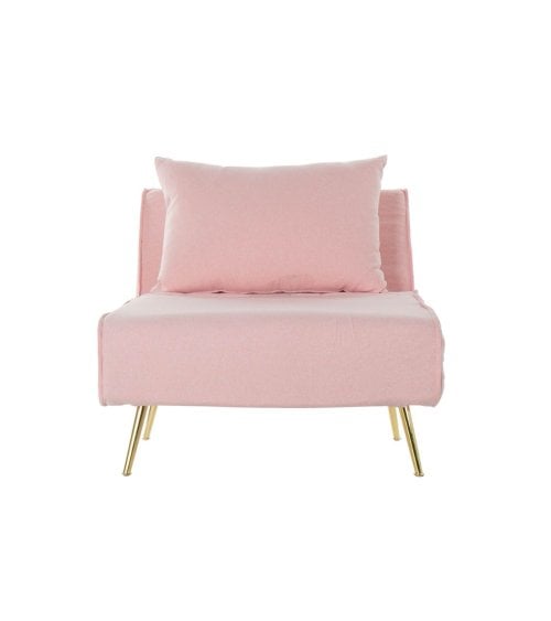 Sofá Cama de Poliéster con Patas Metálicas-1