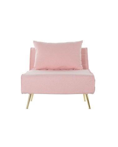 Sofá Cama de Poliéster con Patas Metálicas-1