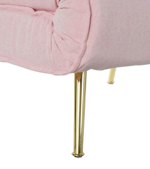 Sofá Cama de Poliéster con Patas Metálicas-6