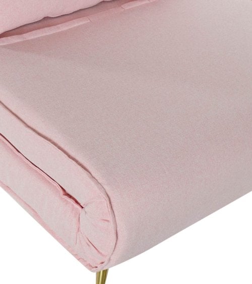 Sofá Cama de Poliéster con Patas Metálicas-5