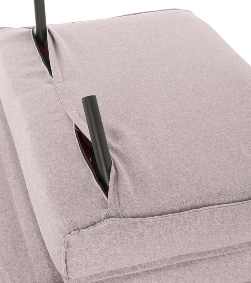 Sofá Cama de Poliéster con Patas Metálicas-7