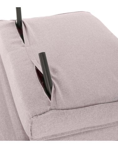 Sofá Cama de Poliéster con Patas Metálicas-7