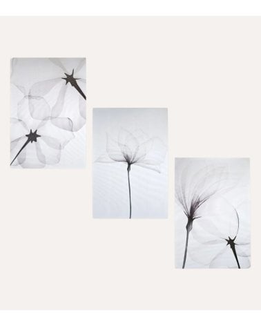 Cuadro Foto Impreso Flores Delicadas de Madera