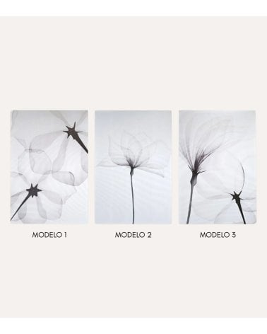 Cuadro Foto Impreso Flores Delicadas de Madera