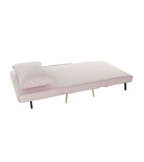 Sofá Cama de Poliéster con Patas Metálicas-3