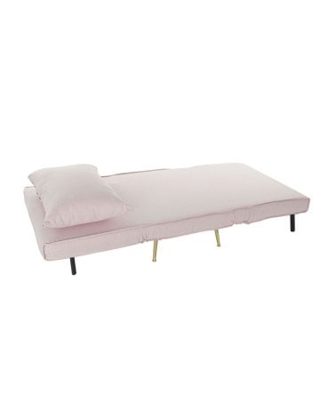 Sofá Cama de Poliéster con Patas Metálicas-3