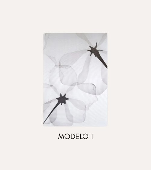 Cuadro Foto Impreso Flores Delicadas de Madera