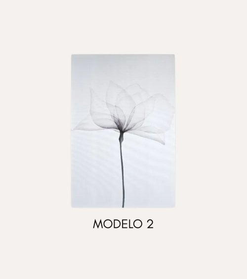 Cuadro Foto Impreso Flores Delicadas de Madera