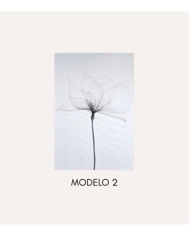 Cuadro Foto Impreso Flores Delicadas de Madera