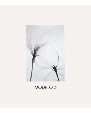 Cuadro Foto Impreso Flores Delicadas de Madera