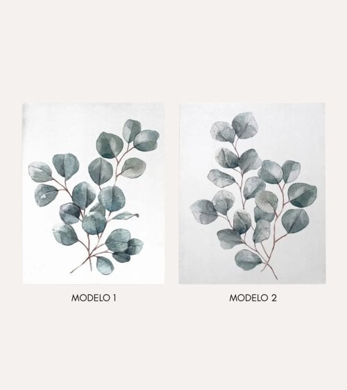 Cuadro Impreso Eucalipto de Acuarela de Lienzo