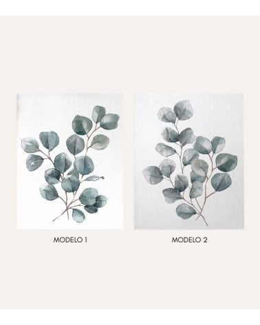 Cuadro Impreso Eucalipto de Acuarela de Lienzo