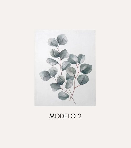 Cuadro Impreso Eucalipto de Acuarela de Lienzo