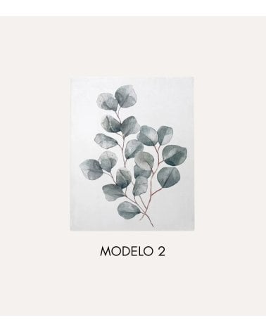 Cuadro Impreso Eucalipto de Acuarela de Lienzo