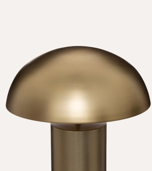 Lámpara Champi de Mesa con Forma Cilíndrica de Metal