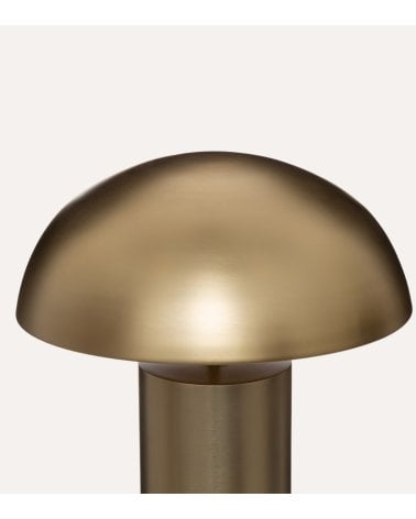 Lámpara Champi de Mesa con Forma Cilíndrica de Metal