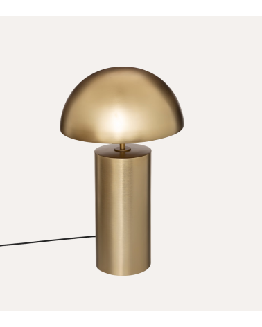 Lámpara Champi de Mesa con Forma Cilíndrica de Metal